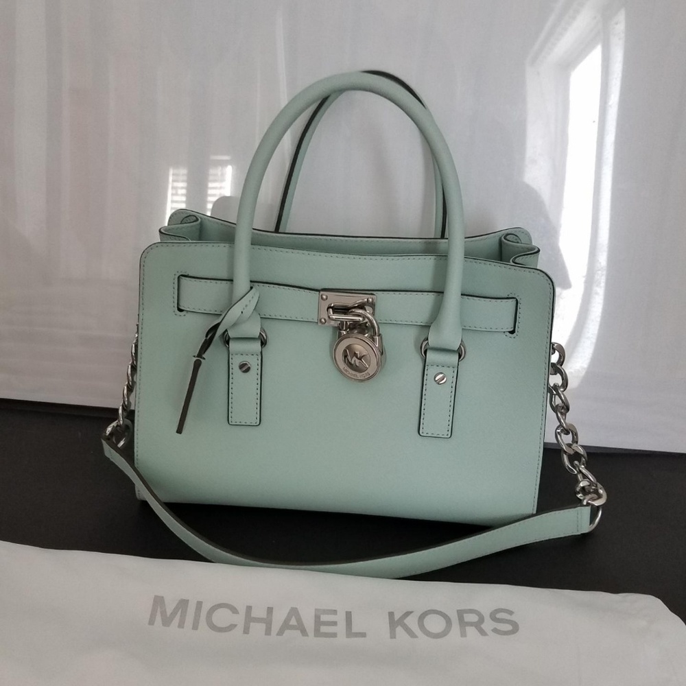 Michael Kors Hamilton Saffiano East-West Celadon l